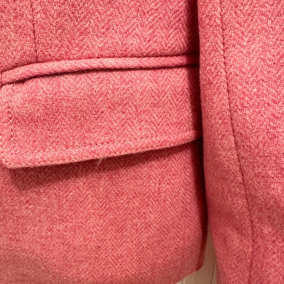 J. Crew Rose Pink Wool-Blend Tailored Schoolboy Blazer with Gold Buttons - Picture 5 of 9